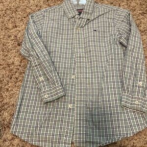 Vineyard Vines Men's Plaid Shirt - Green and Navy